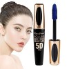 Mascara anti-taches | Mascara tube effet faux cils,Cosmétique teinture des cils 5D, crème longue durée épaisse, 5 couleurs di