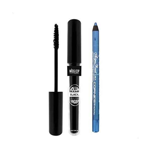 KIT MASCARA VOLUME CILS AMPLIFIES NOIR + CRAYON ÉTANCHE BLEU OCEAN