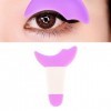 Mascara Eyeline, Silicone 2 Courbes Long Manche Applicateur de Mascara Protection Maquillage pour Débutant Violet 