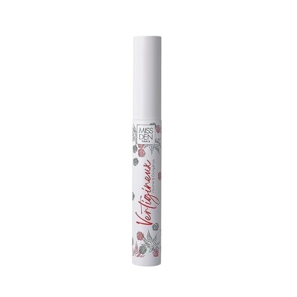 Mascara Vertigineux - Miss Den - À lHuile de Ricin - 90% dIngrédients dOrigine Naturelle - Teinte 498 Noir - 10ml