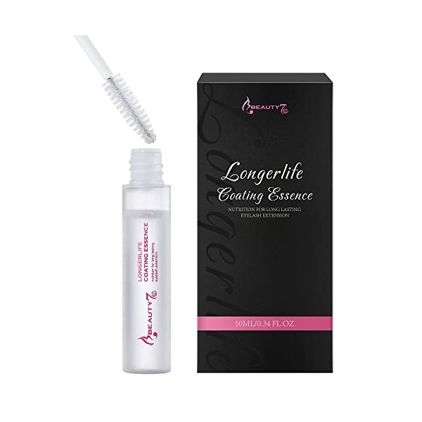 Beauty7 Longer lift Coating Essence Mascara Volume Lash Mascara Coating Sealant clair, Long Lasting Waterproof Essence Nutrit