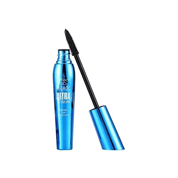 Tube de poudre de couleur Tête fine pour les yeux Noir Petite tête de brosse pour les yeux Mascara noir Fibre bouclée Pas fac