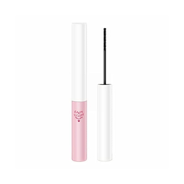 Tube de poudre de couleur Tête fine pour les yeux Noir Petite tête de brosse pour les yeux Mascara noir Fibre bouclée Pas fac