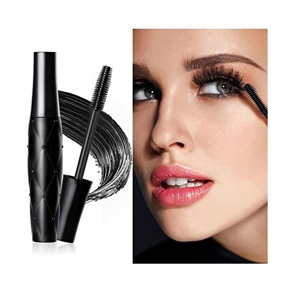 Silk Fiber Lash Mascara imperméable et durable, volume et longueur noirs, naturel, extension complète, épaississant, plus dou