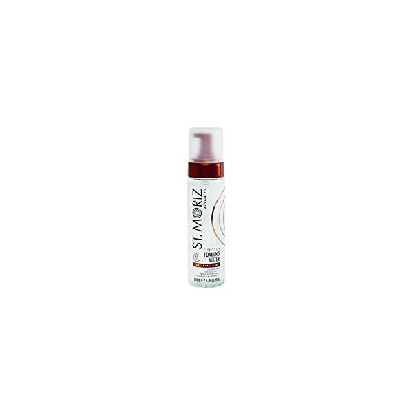 St Moriz Advanced Express Tan Clear Eau moussante | Mousse de bronzage Express Clear | 1 heure pour un éclat léger, 3 heures 