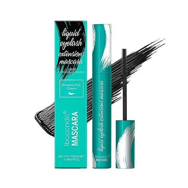 Mascara Hydrofuge Noir - Mascara hydrofuge volumateur,Mascara dextensions de cils liquides pour le maquillage des yeux, masc