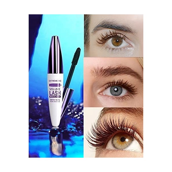 5D Mascara Volume et Longueur Marron,Mascara Extension de Cils Effet Volume,Waterproof et Longue Tenue avec une Définition Pr