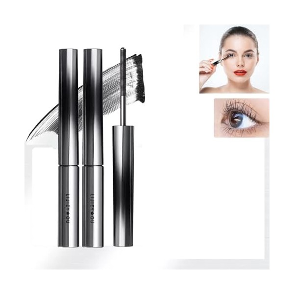 Judydoll - 3D Curling Eyelash Iron Mascara, Judy Doll Iron Brush Mascara, Bristleless Washable Extra Slim Metal Mascara, Wate