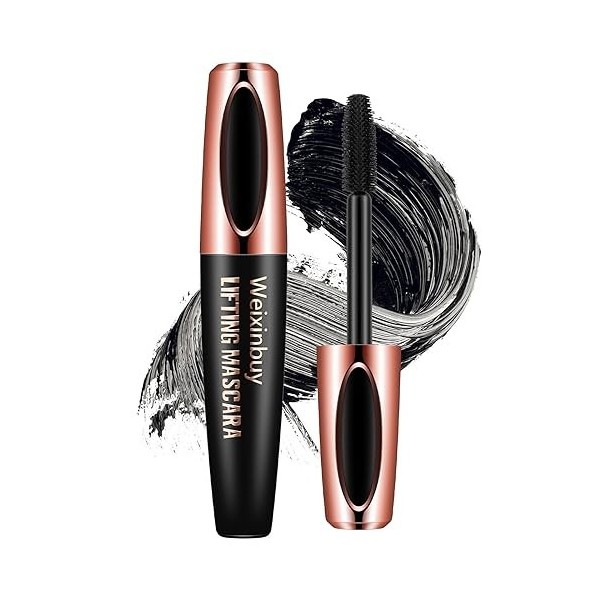 Weixinbuy Waterproof 4D Silk Fiber Eyelash Mascara Extension Makeup Kit Super Curling Thick, Great Choice and Gift