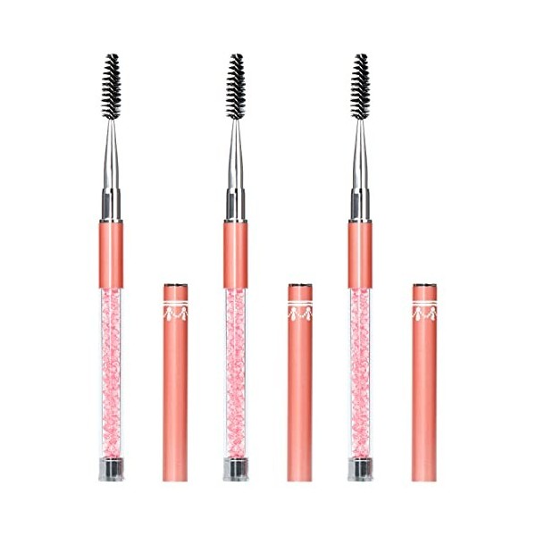 G2PLUS 3PCS Brosse à Cils Applicateur de Bâton de Mascara Tube Mascara Réutilisable pour Lextension des Cils