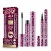 Cosmetic Mascara Eyeliner Set Longue Durée Etanche Naturel Maquillage pour les yeux