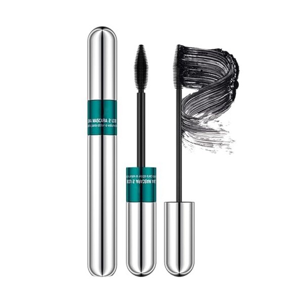 4D Lash Extension Mascara, Mascara fibre de soie 4D, Long Lasting Mascara for Definition, Clump-Free, Waterproof & Smudge-Pro