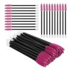 ATOMUS 50pcs 2 in 1 Eyelash Mascara Wands Lipstick Applicator Disposable Eyebrow Eyelash Extension Tools Makeup Brushes blue 