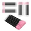 ATOMUS 50pcs 2 in 1 Eyelash Mascara Wands Lipstick Applicator Disposable Eyebrow Eyelash Extension Tools Makeup Brushes blue 