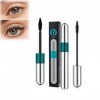 Mascara Lash Cosmetics Vibely, Mascara pour cils en fibre de soie 4D, Mascara 2 en 1 pour un effet naturel dallongement et d