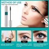 Mascara Lash Cosmetics Vibely, Mascara pour cils en fibre de soie 4D, Mascara 2 en 1 pour un effet naturel dallongement et d