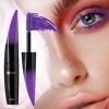 Générique Mascara à Sourcils 4 Couleurs Mascara imperméable Longue durée Noir Vert foncé Violet Bleu Mascara coloré Maison Su