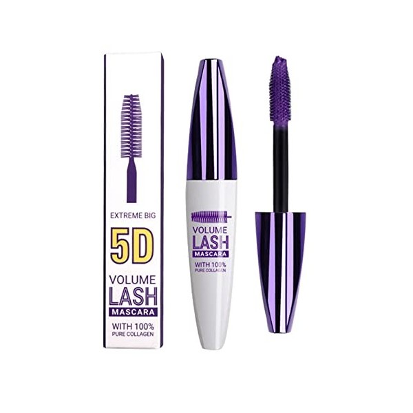 Mascara allongeant,Mascara allongeant épais en soie imperméable 5D - Mascara dextension cils longue durée pour des cils luxu