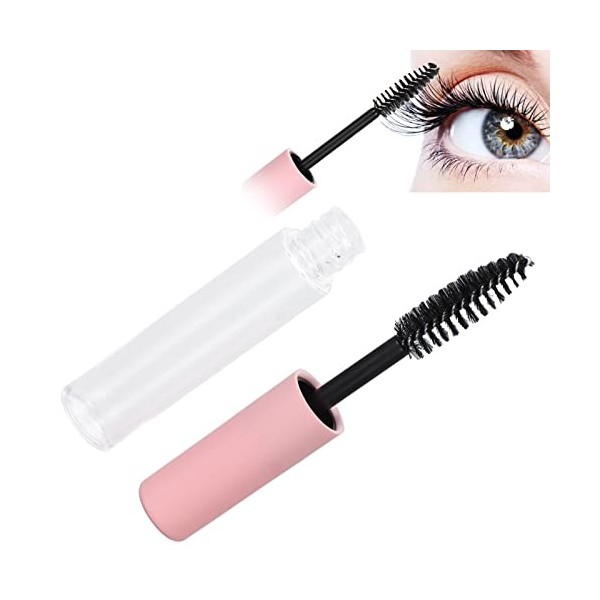 Tube de Mascara Vide de 10 Pièces de 5 Ml, Tube de Mascara Bricolage Transparent Rechargeable, Bouteille Cosmétique de Mascar