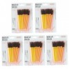 Brosse de cils 3-en-1 Spolies de cils réutilisables 50pcs Bouchons de mascara pliables Tobeurs dapplications de maquillage B