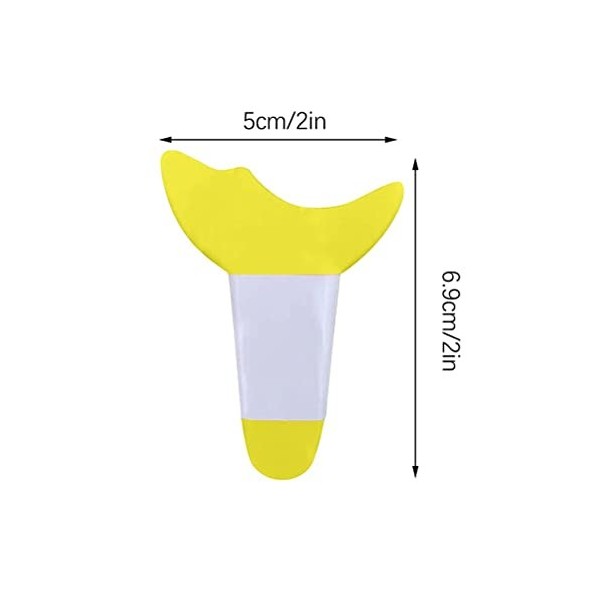 2 Pièces Outil Auxiliaire de Maquillage de Cils Mascara et Fard à Paupières Bouclier Applicateur Tampons de Protection Jaune 