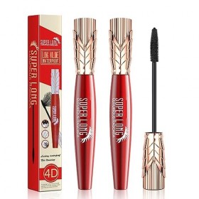 Mascara Yanquina, mascara 4d imperméable et résistant à la transpiration, mascara noir 2 en 1 à séchage rapide, longue durée,