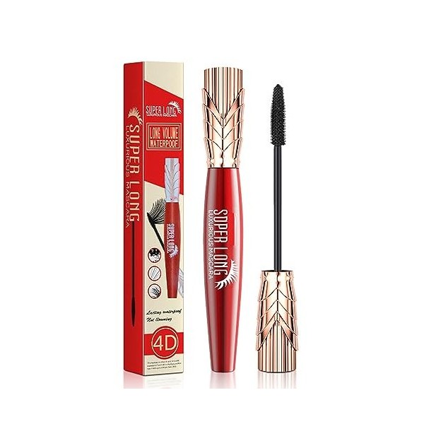 Mascara Yanquina, mascara 4d imperméable et résistant à la transpiration, mascara noir 2 en 1 à séchage rapide, longue durée,