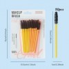 Brosse de cils 3-en-1 Spolies de cils réutilisables 50pcs Mascara Bendable Wands Makeup Applicator Spolies 50pcs * Bross de c