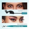 HOUSN Mascara et Eyeliner Set, Mascara Imperméable Noir, Liquide Eyeliner Imperméable, Mascara Fibreux plus Long, plus épais,