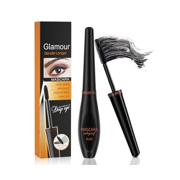 Mascara Waterproof Noir HOUSN Mascara Fibre Mascara Volume Allongement Mascara Extra Lash Mascara Noir Mascara waterproof, lo