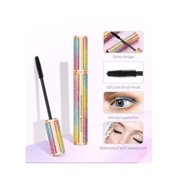 Mascara, Mascara Volumateur et Allongeant, Lash Extension Mascara, Natural and False Lash Look in One, Long Lasting for Defin