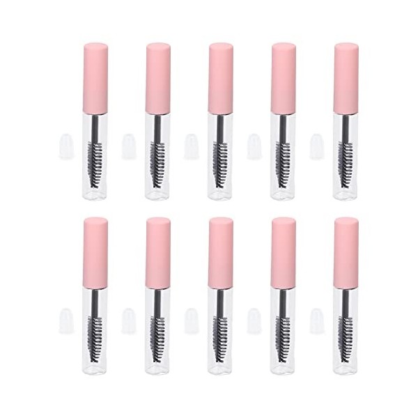 10pcs Tube de Mascara Vide de 5 Ml, Bouteille Cosmétique de Mascara pour Cils Transparents Rechargeables, Contenant de Crème 