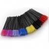 Lot de 100 brosses à mascara jetables pour les yeux - Multicolore