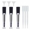 3 Pièces Videz Mascara Tube Avec Cils Baguette 3pcs Entonnoir 3pcs Transfert Pipettes Pour La Maison Et Lhuile De Ricin Voya