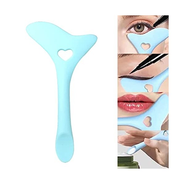 Embouts dailes de pochoirs pour Les Yeux, Outil de Protection auxiliaire de Maquillage des Yeux en Silicone pour Aide à ley