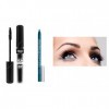 KIT MASCARA VOLUME NOIR PROFOND + CRAYON KHOL WATERPROOF ÉTANCHE BLEU MARINE TRÈS LONGUE TENUE kit de 2 produits 