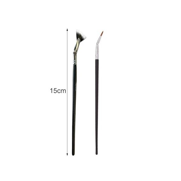 Lot de 2 pinceaux légers en forme déventail pour appliquer des mascara en cuivre pour des effets de levage naturels pour amé