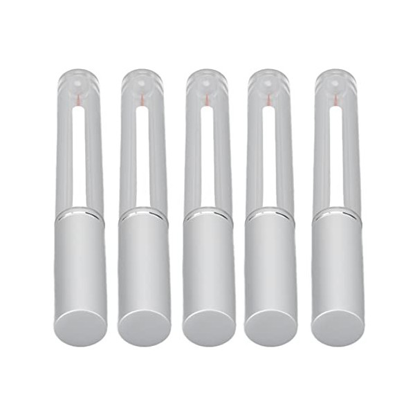 Lot de 5 Tubes de Mascara Vides de 3 Ml avec Couvercle en Aluminium Transparent, Flacons Compacts et Légers de Taille Voyage 