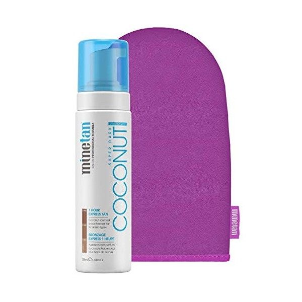 MineTan Coconut Water Self Tan Foam and Bronze On Tanning Mitt Bundle