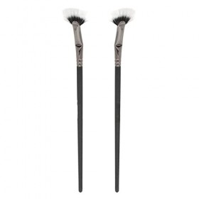 Lot de 2 Brosses à Mascara en Forme Déventail pour Effets Liftés et Amélioration des Cils Inférieurs, Double Couche pour évi