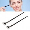 Lot de 2 Brosses à Mascara en Forme Déventail pour Effets Liftés et Amélioration des Cils Inférieurs, Double Couche pour évi