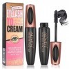 4D Mascara Fibre Waterproof,Mascara Noir pour Les Yeux Sensibles,Mascara Pas Cher, Allongement Naturel, Longue Durée,Volume M