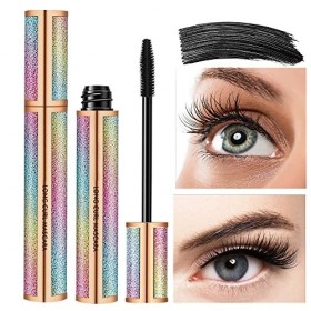 4D Silk Fiber Lash Mascara, Waterproof Luxuriously Longer Long-Lasting Smudge-proof Natural & Non-Toxic Ingredients
