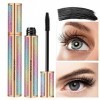 4D Silk Fiber Lash Mascara, Waterproof Luxuriously Longer Long-Lasting Smudge-proof Natural & Non-Toxic Ingredients