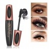 4D Silk Fiber Lash Mascara Waterproof Luxuriously Longer Thicker Voluminous Eyelashes Long-Lasting Dramatic Extension Smudge-