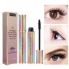 Mascara pour cils en fibre de soie 4D pour des cils plus longs, plus épais et volumineux, des cils naturels imperméables et a