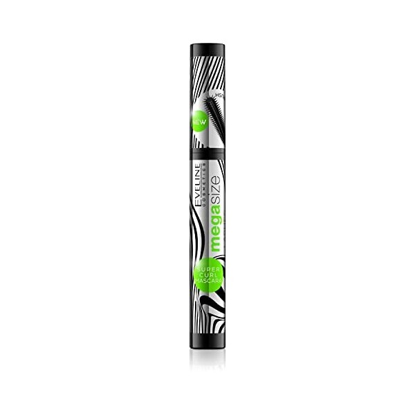 Mascara à cils Eveline Cosmetics, taille méga, extension et swing, 10 ml, noir