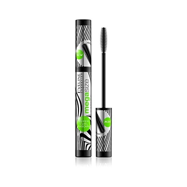 Mascara à cils Eveline Cosmetics, taille méga, extension et swing, 10 ml, noir