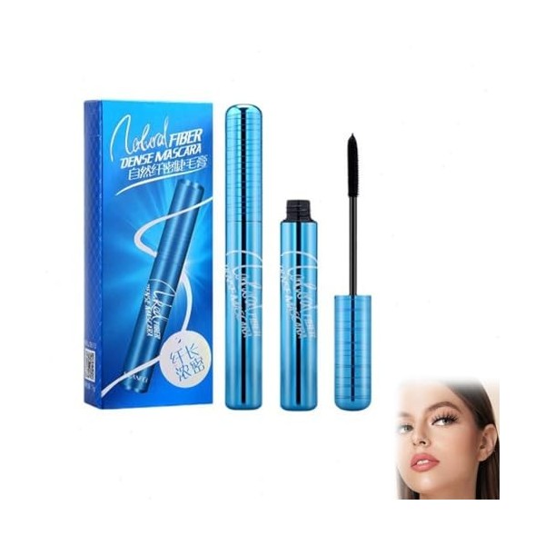 Mascara pour femmes âgées, mascara noir waterproof, mascara en fibres naturelles pour personnes âgées aux cils fins, mascara 