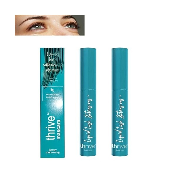 Thrive Mascara Liquid Eyelash Growth Fluid, Thrive Mascara Liquid Lash Extensions, With Natural Lengthening and Thickening Ef